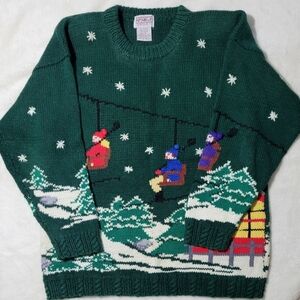 Vintage PBJ Sport Holiday Christmas Sweater